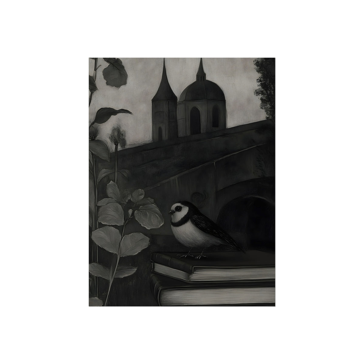 Bird Above the Old City, art print, view 4