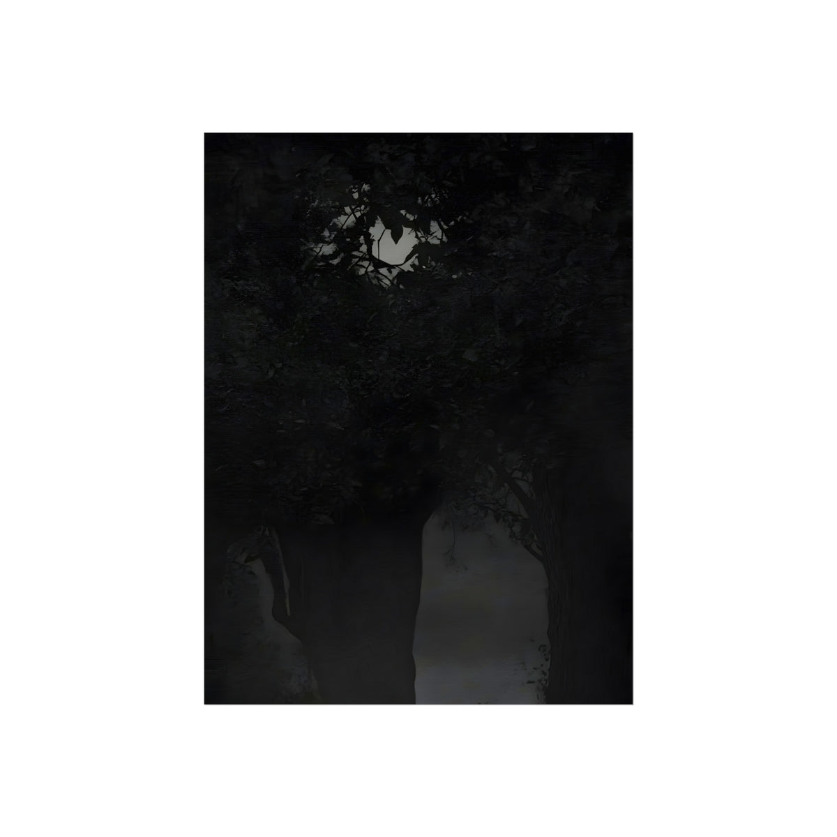 Forest Under a Pale Moon, art print, view 4