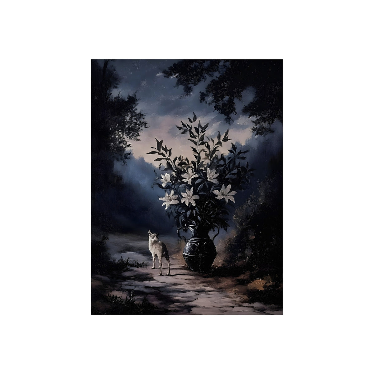 Garden of the White Fox fine art paper print detail