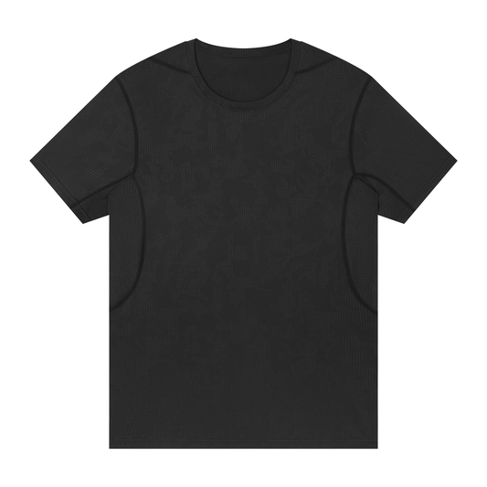 Men's Jacquard Regular Fit T-Shirt in black