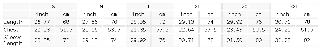 Size chart for the Men's Paneled Performance T-Shirt