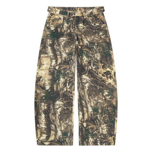 Men's Tree Camo Barrel Leg Pants in brown tree camo