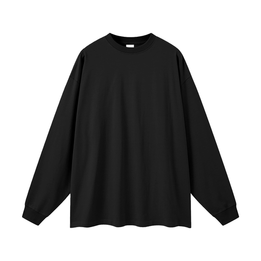 Oversized Unisex Long Sleeve T-Shirt in black