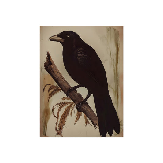 Raven on the Old Branch, art print, view 2