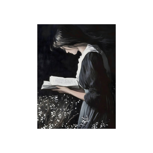 Reading Among Wildflowers, art print, view 2