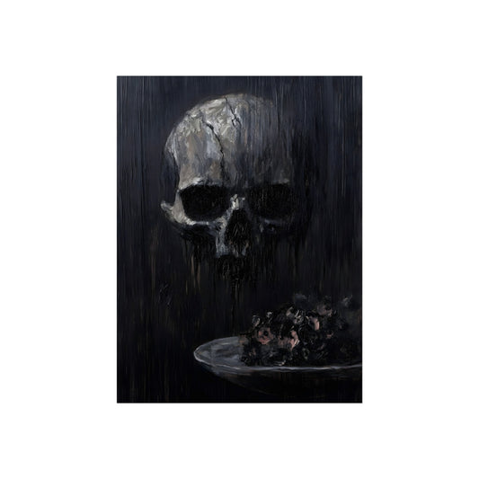 Skull in the Rain, art print, view 2