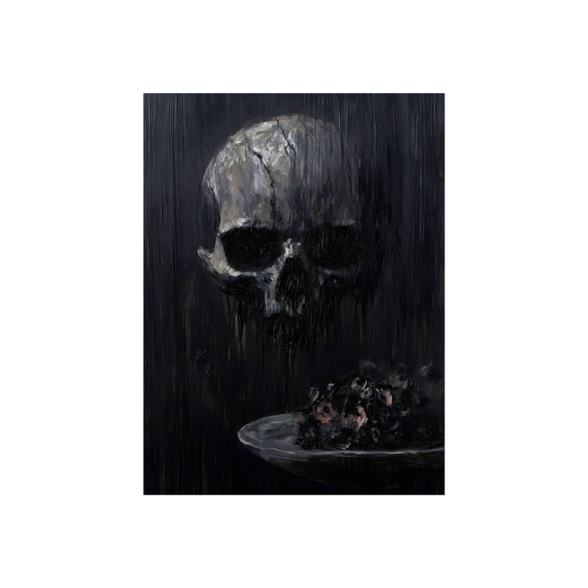 Skull in the Rain, art print, view 4