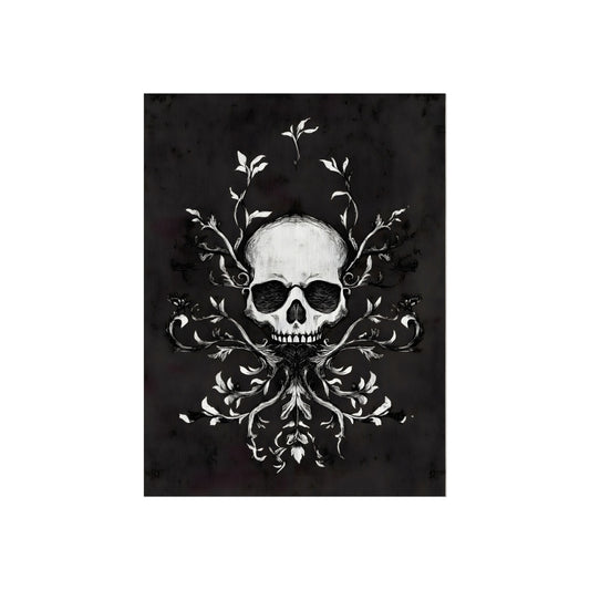 Skull in the White Vines, art print, view 2