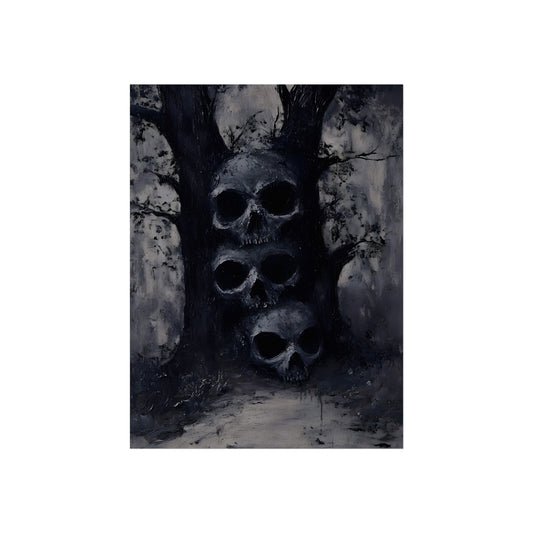 The Ossuary Path gothic skull forest fine art poster