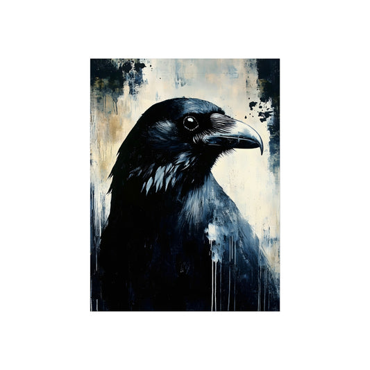 The Watcher gothic raven portrait fine art poster