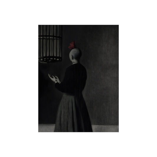 The Woman Before the Cage, art print, view 2