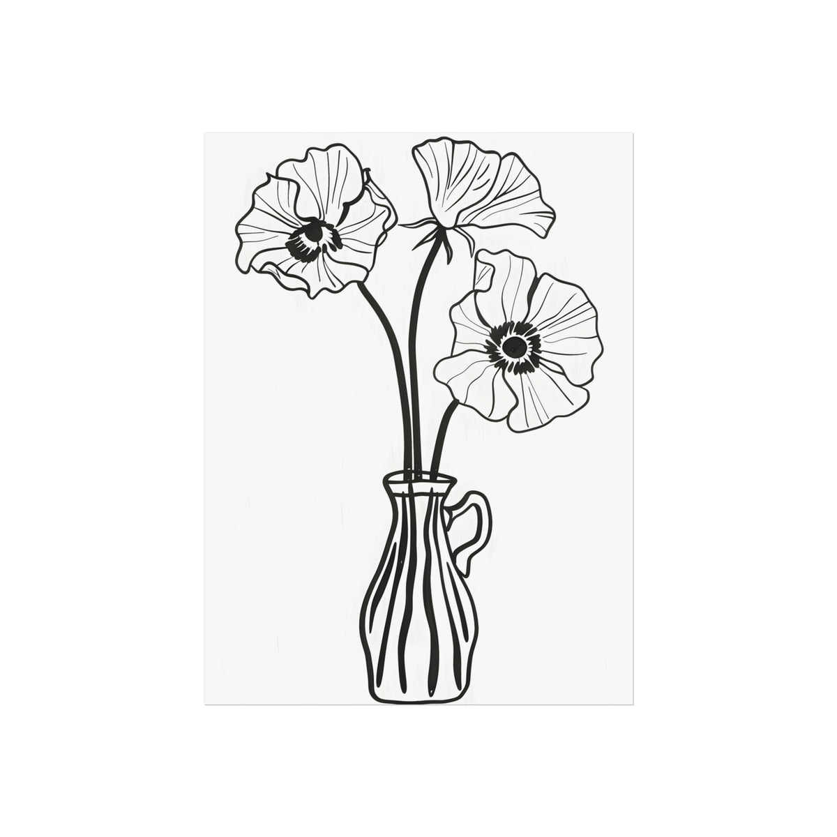 Three Poppies in Line, art print, view 4