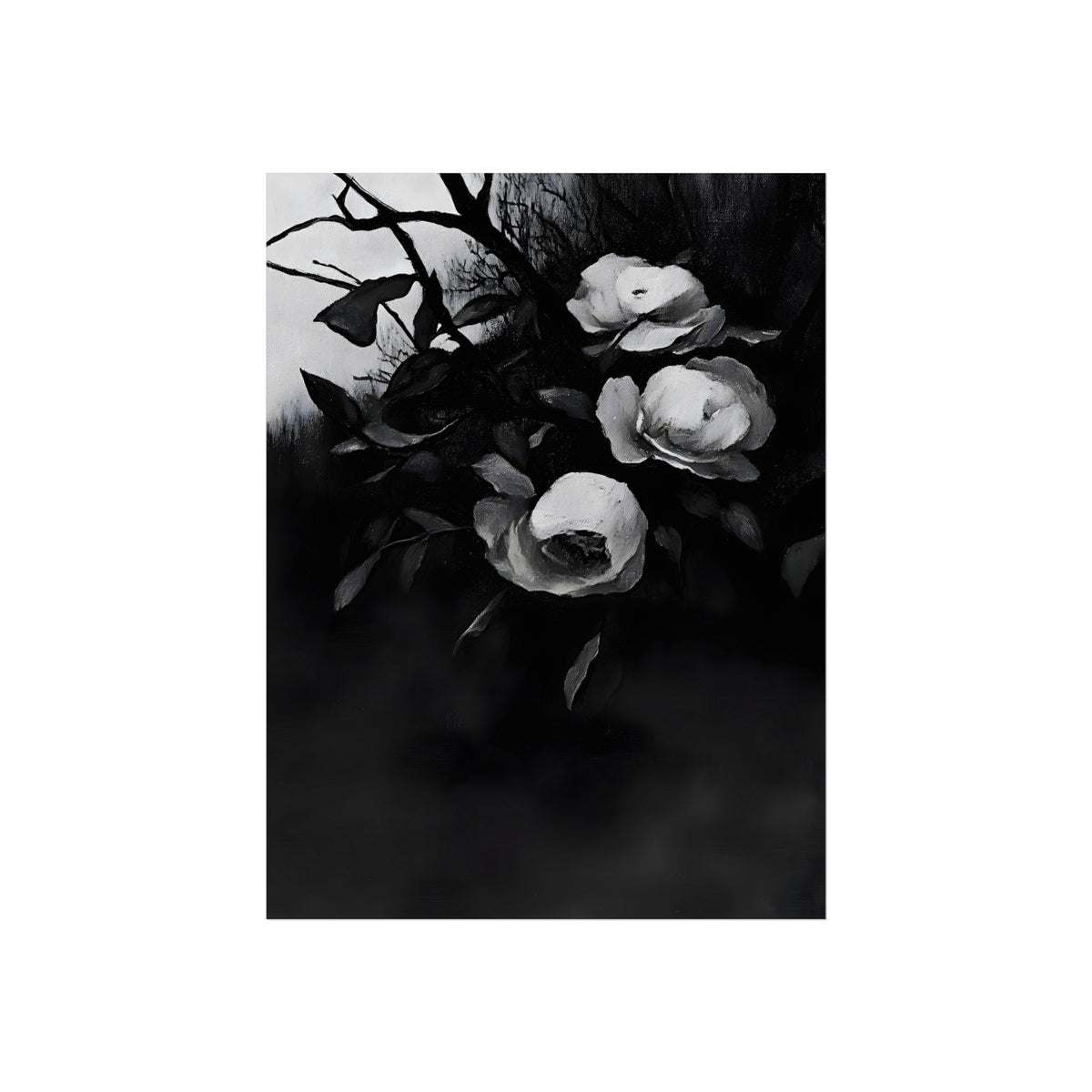 Three Roses in Shadow, art print, view 4