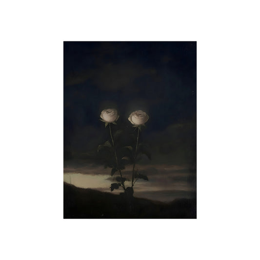 Two Roses at Night, art print, view 2