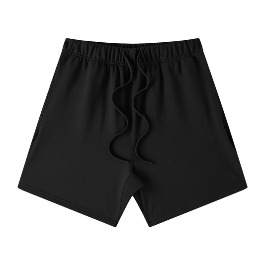 Unisex Earth Tone Cotton Shorts in black