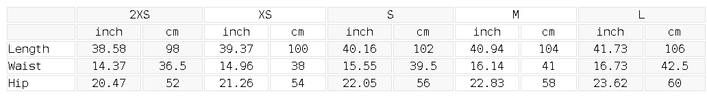 Size chart for the Unisex Essential Heavyweight Cotton Sweatpants
