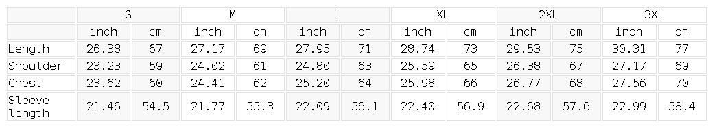 Size chart for the Unisex Essential Heavyweight Drop-Shoulder Hoodie