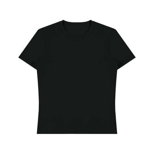 Unisex Fitted Cotton Spandex T-Shirt in black