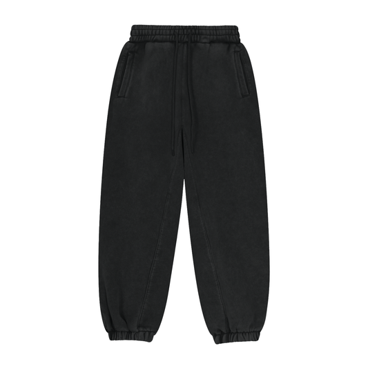 Unisex Fleeced Jogger Sweatpants in black