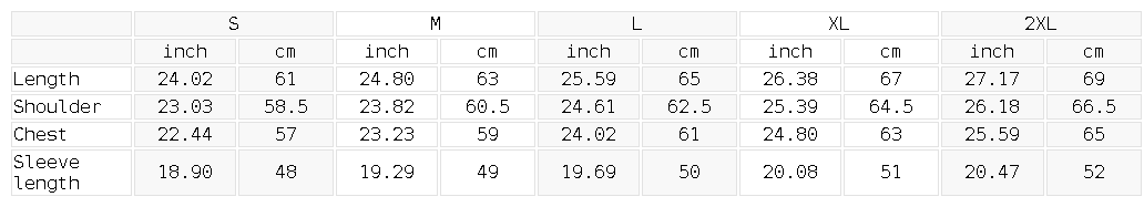 Size chart for the Unisex Heavyweight Fleece Boxy Hoodie