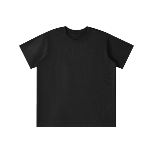 Unisex Loose Fit Cotton Blend Kids' T-Shirt in black