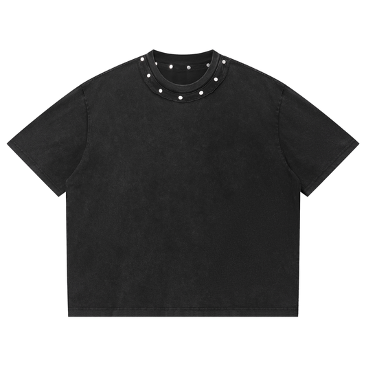 Unisex Loose Fit Snow Washed T-Shirt in black
