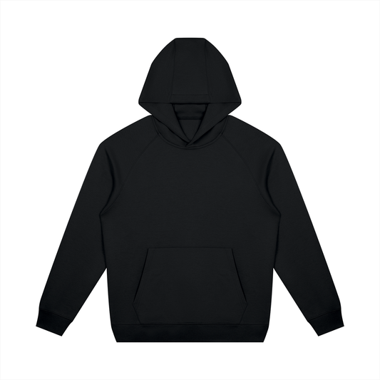 Unisex Oversized Raglan Pullover Hoodie in black