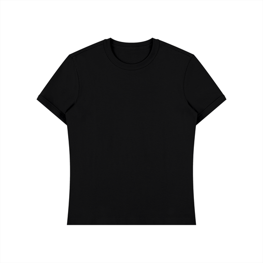 Unisex Slim Fit Cotton Spandex T-Shirt in black