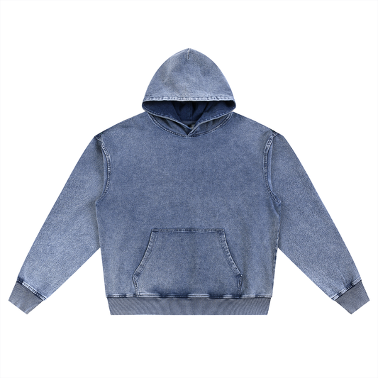 Unisex Snow Wash Oversized Hoodie in light blue