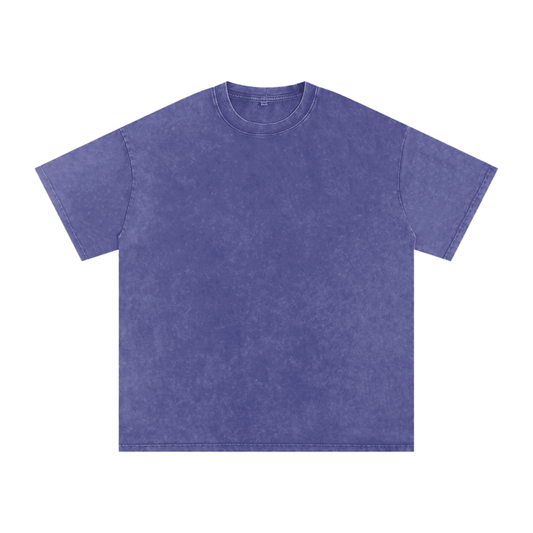 Unisex Snow Washed Oversized Cotton T-Shirt in purple haze