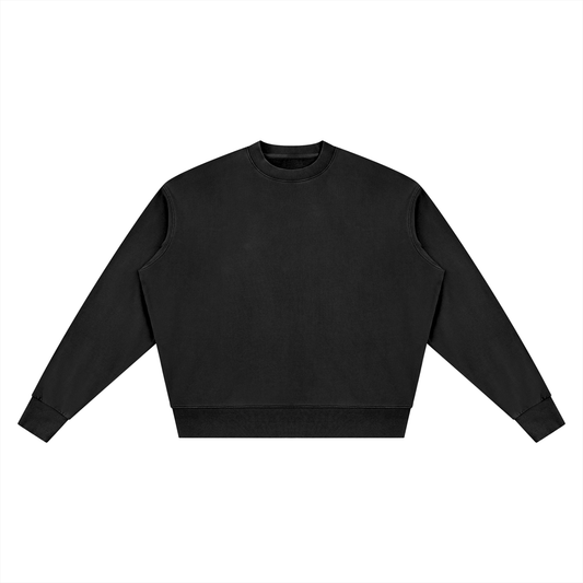 Unisex Vintage Wash Crewneck Sweatshirt in black