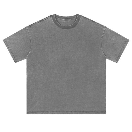 Unisex Vintage Washed Loose Fit T-Shirt in light gray