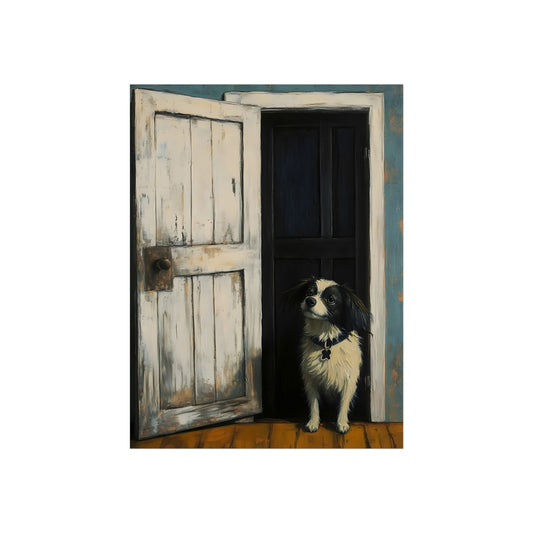 Waiting at the Open Door, art print, view 2