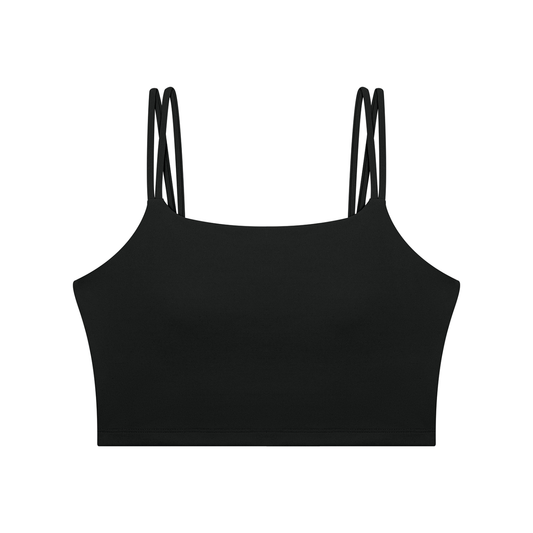 Women's Cropped Yoga Tank Top in black