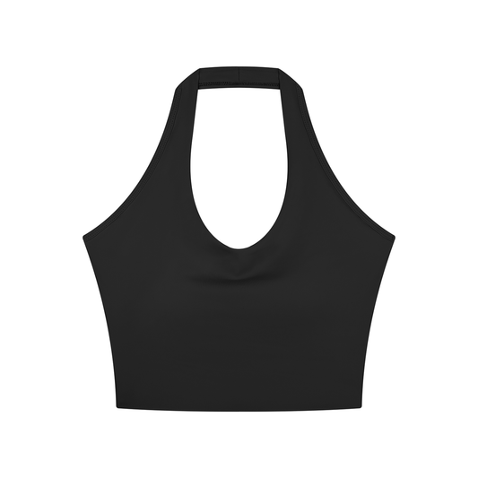 Women's Halter Yoga Sports Bra in black