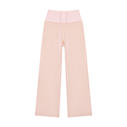 Women's High Rise Straight Leg Yoga Leggings in nude pink with pink