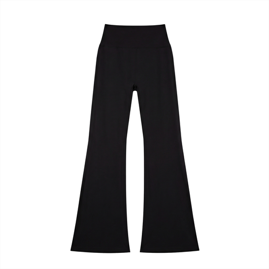 Women's High-Waisted Flare Leggings in black