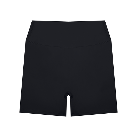 Women's High Waisted Yoga Biker Shorts in black