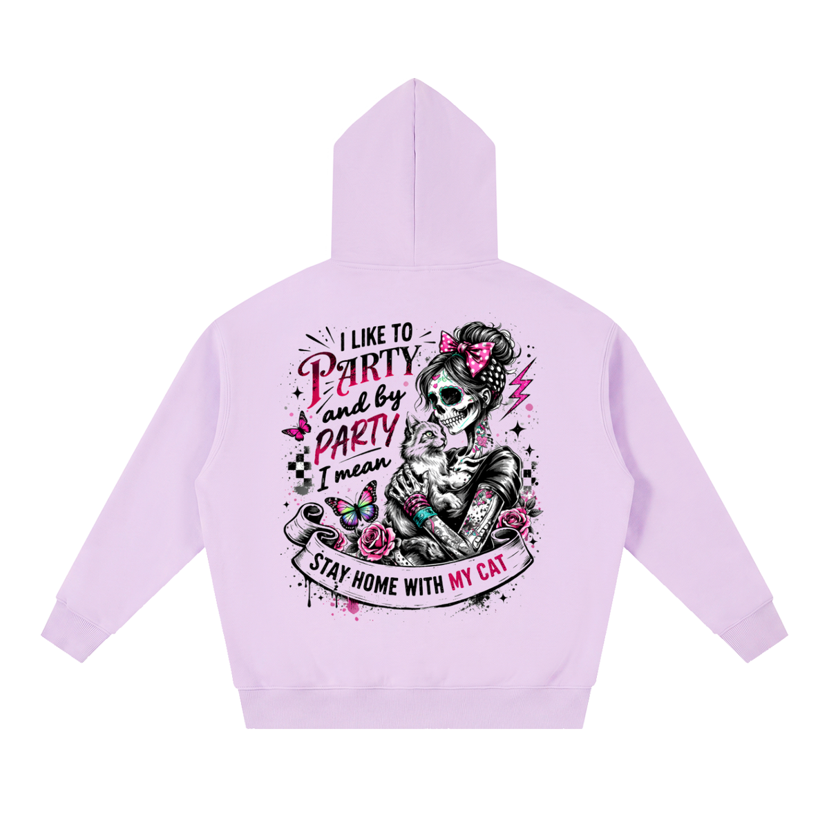 Women’s I Like to Party Oversized Boxy Fleece Hoodie