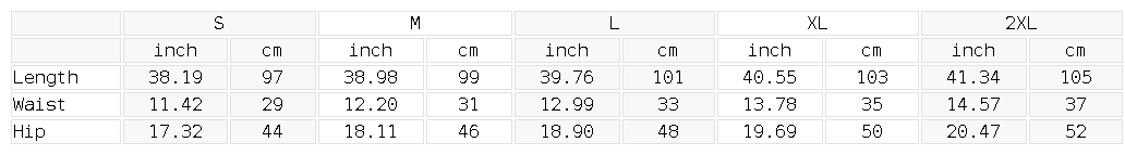 Size chart for the Women's Mineral Wash Flared Leg Sweatpants
