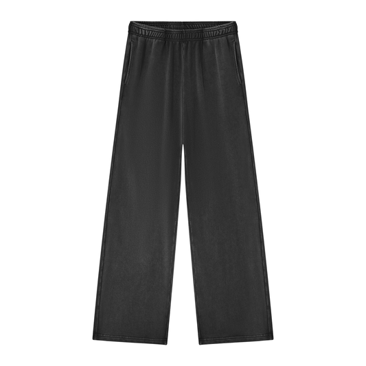 Women's Mineral Wash Straight Sweatpants in black