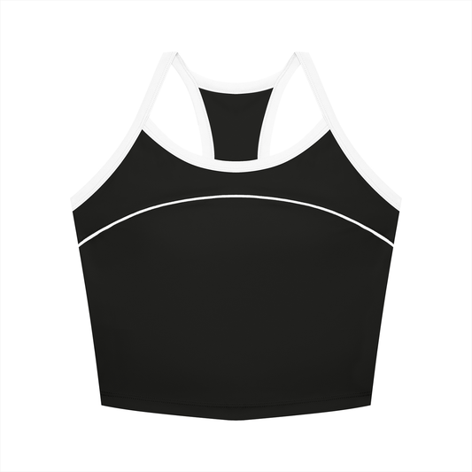 Women's Piping Yoga Tank Top in black