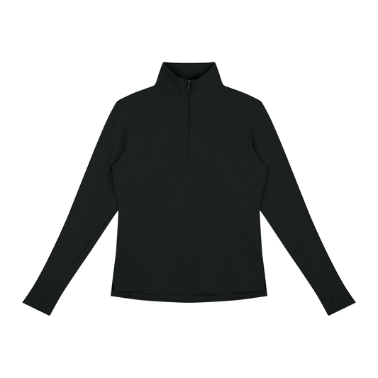 Women's Quarter-Zip Yoga Pullover in black