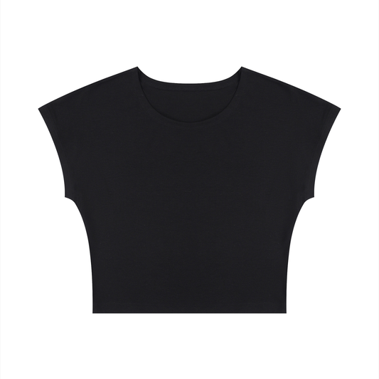 Women's Slim Crop T-Shirt in black