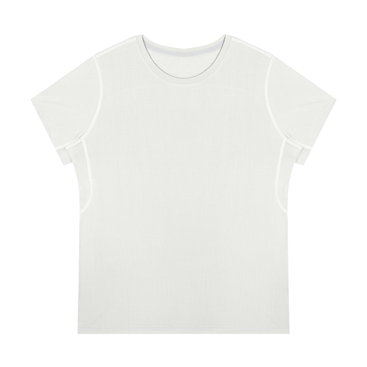 Women's Slim Fit Polyester Crewneck T-Shirt in white