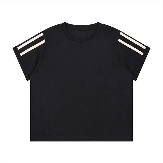 Women's Varsity Stripe T-Shirt in black