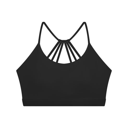 Women's Yoga Color Block Sports Bra in black
