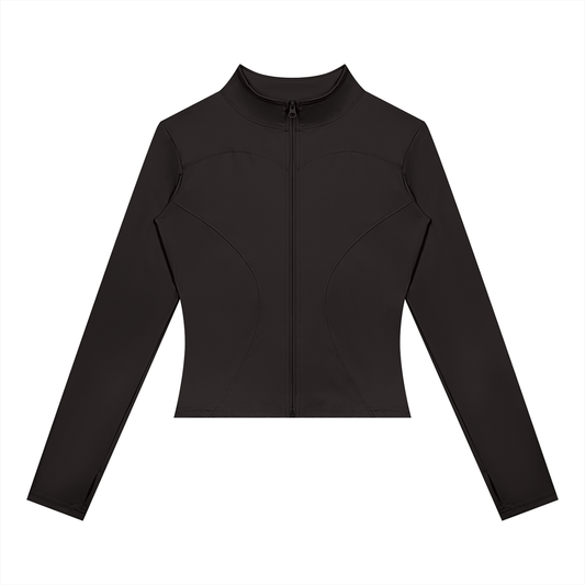 Women's Yoga Sports Full Zip Jacket in black