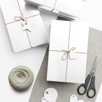 Minimalist White Gift Wrap Paper