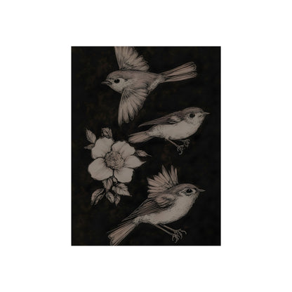 Among the Blooms birds and flowers fine art poster